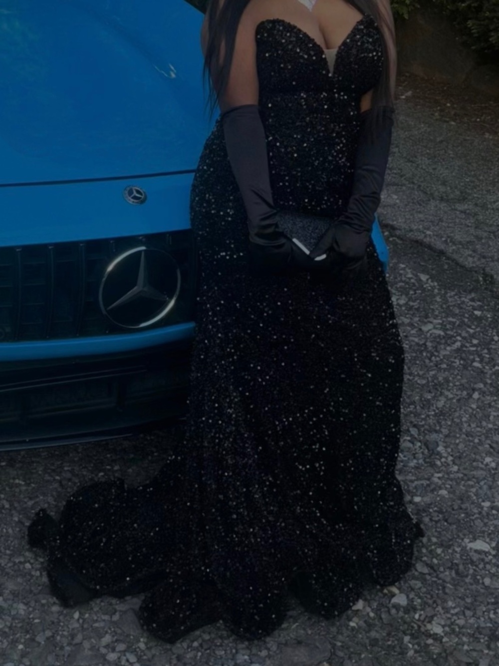 Black Sparkly Formal Prom Dress